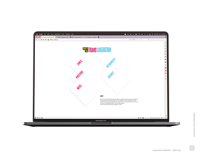 Prints for Trans Liberation // Web branding design graphic design organization responsive social justice web website