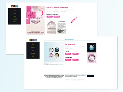 Prints for Trans Liberation // Web branding design graphic design organization responsive social justice web website