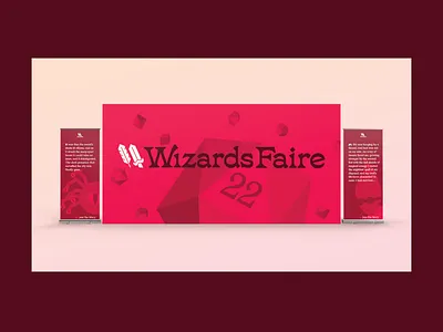 Wizards Faire // TTG Event Entry Sign board game branding dungeons and dragons environmental fantasy graphic design rebrand wayfinding