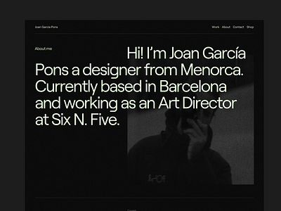 Joan García Pons - Personal Website design typography ui ux web