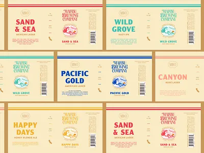 MBCo Can Labels 12oz can beer branding beer can beer packaging branding brewery california can label can packaging flat label malibu packaging