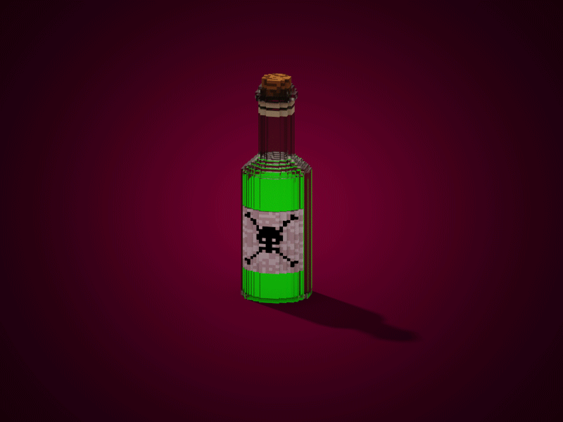 POTION BOTTLE 3d 3dart game magic magicavoxel potion spell vox voxel voxel art