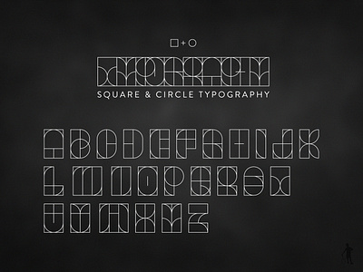 Square & Circle Typography circle design letter square text typography vicomte