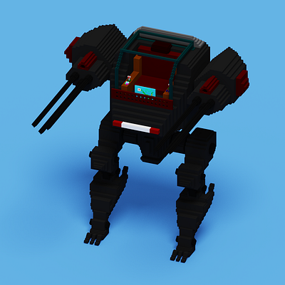 Voxel Droid for sandbox illustration nft sandbox voxel voxel art