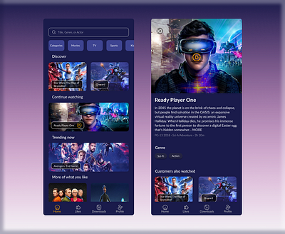 Daily UI 25 | Smart TV App app design streaming ui