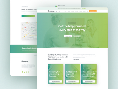 Onepage Demo | Essentials WordPress Theme animation branding clean colorful design elementor envato graphic design illustration inspiration logo one page pixfort prototype themeforest ui web design website builder website redesign wordpress