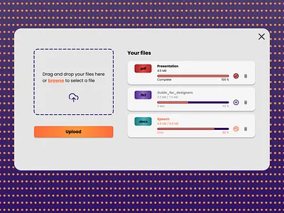 Daily UI 031 — File Upload dailyui dailyui031 dailyux design figma ui ux