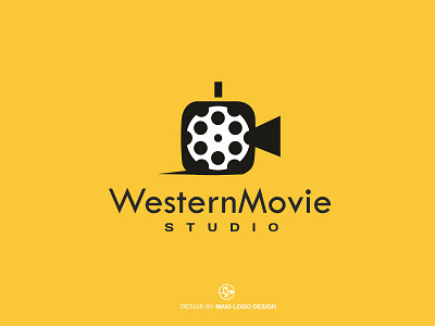 Western Movie Logo america art camera cinema cowboy cowboys film gun horses logo logo design logo designer logotype movie movie scene spaghetti western tape video western wild west