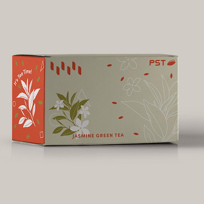 PST Tea Branding brand branding branding design design graphic design illustration mockup packaging packaging design