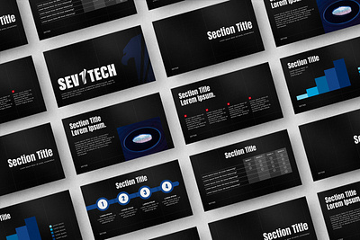 PowerPoint Presentation Template Design chart dark mode freelance graph graphic design grid infographic layout design modern pitch deck powerpoint presentation slide deck tech