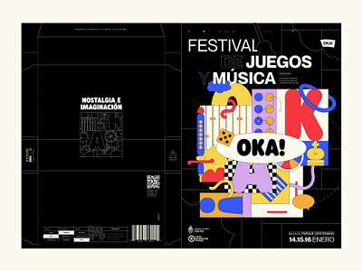 OKA! FESTIVAL - Visual Identity branding design editorial festival icon illustration logo typography vector