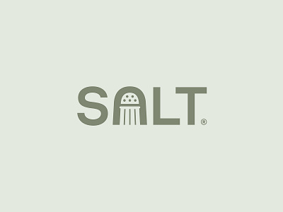 Salt - Wordmark clever design food logo logo design minimalism minimalist logo negative space negative space logo salt salt logo salt shaker seasoning seasoning logo smart spice spice logo typographic logo typography wordmark