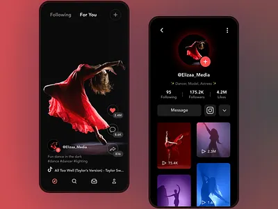 TIkTok Redesign Concept app app design concept design design concept redesign tiktok app design tiktok redesign ui uidesign uiux ux