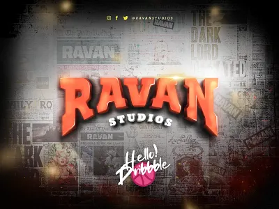 Hello Dribbble! Excited to be here. banner design branding creative design hello illustration logo designer new poster poster design promotion ravan title design vector