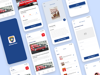 Sahabat Polisi - Mobile App app blue branding design minimalist mobile mobile app design mobileapps new police police app popularui report trend ui ui mobile app uitrend2021 uiux user interface ux
