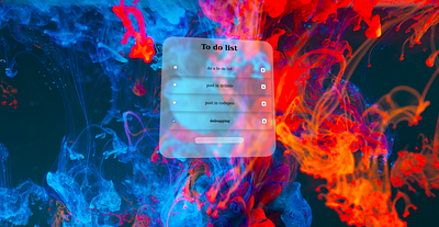 To do list with Glassmorphism 3d abstract design front end glassmorphism graphic design html js to do list ui