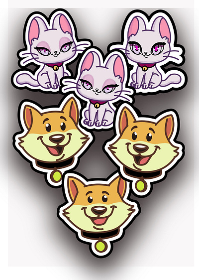 cutie stickers adobe illustrator animation branding commission open design graphic artist graphic design illustration illustration art illustrationa art illustrator logo nadgraphicsandlogo sticker stickers vector