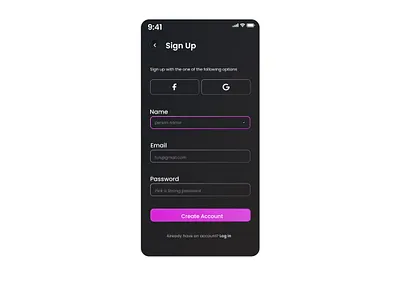 First project-- Sign up Page dailyui ui