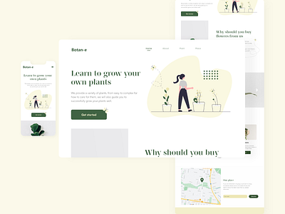 #034 Botan-e adobe xd buy design design inspiration landing page landingpage market mobile plant ui ui design ux z