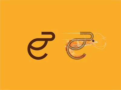 E for ebi logo 3d animal animation brand logo branding company design ebi graphic design grid icon illustration initial logo modern motion graphics shrim simple symbol ui