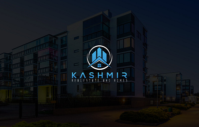 KASHMIR Real-estate and Homes Logo Design Branding apartment brand branding business design estate flat home house icon kashmir logo metaverse minimal nft property real realestate startup symbol