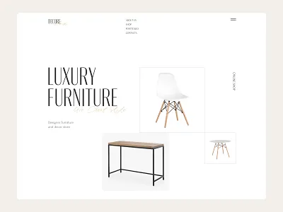 Luxury Furniture figma minimal typography ui web design