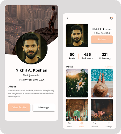 User profile 006 dailyui ui design