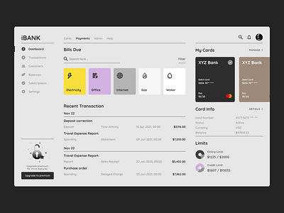 iBANK - Payment Dashboard bank banking banking dashboard crypto dashboard dashboard ui dashboard ui design ent dashboar pay paym payment payment dashboard payment transaction transaction transaction dashboard