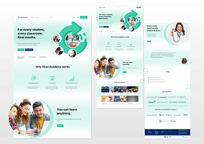 Khan Academy Re-design adobe xd branding design graphic design illustration ui ui design website