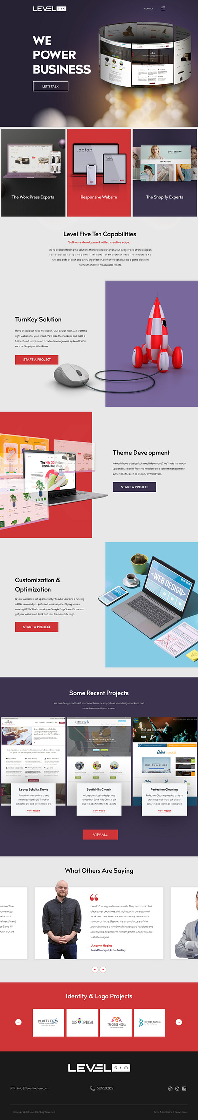 Home page design concept for development agency agency design development homepage landingpage level marketing sales website