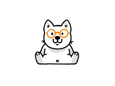 Hey Dribbble! animal cartoon cat character cute design dog doggy funny icon illustration kitten mascot minimal pet pets puppy simple vector