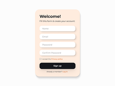 Daily UI #001 - Sign Up Form 001 dailyui dailyuichallenge ui ux webdesign