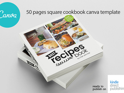 Square CANVA Cookbook template