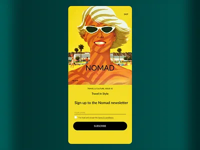 Daily UI 026 | Subscription Form app design e commerce subscription travel ui