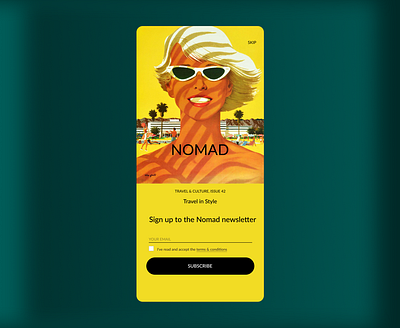 Daily UI 026 | Subscription Form app design e commerce subscription travel ui
