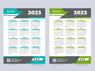 2023 year Annual calendar template by Iftikhar Alam on Dribbble