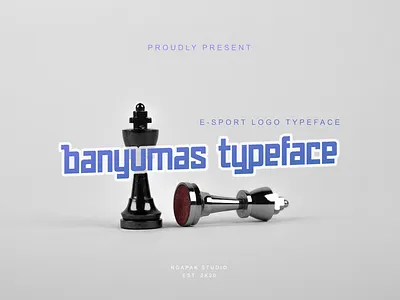 Banyumas Typeface | E-Sport Logotype branding calligraphy design display font esport font font awesome graphic design illustration letter lettering logo logotype script