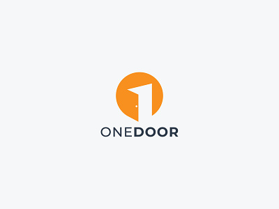 One Door Logo branding colorfull logo door door one logo logo deisnger logo design logo inspiration logo mark minimal minimal logo modern logo one door simple simple logo unique logo