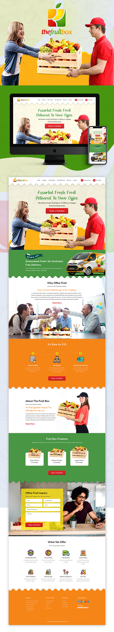 Fresh fruits delivery website delivery design fresh fruits home homepage landingpage website