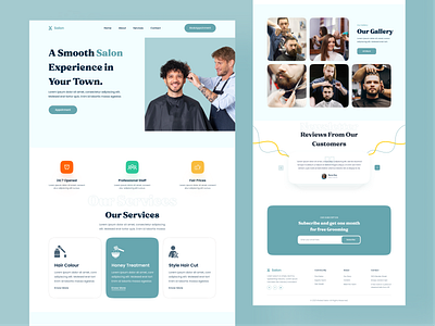 Barbershop Landing Page. barber barber shop barbers barbershop clean clean design clean ui company enterpreneu haircut homepage landing landing page landingpage minimal salon ui ui design web website