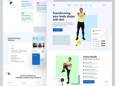 Fitness Landing Page 3d classified clean design fitness fitness club fitness landing page fitness website graphic design gym gym landing page healthy landing page minimal minimal website popular design service training website workout workout gym
