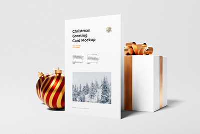 Christmas Card Mockup branding cards catalog christmas card christmas card mockup christmas mockup clean design festive illustration indesign magazine mockups newyear newyear card paper print printable stationery template