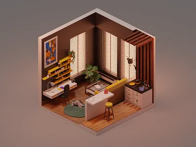 Free guy room 3d 3d illustration 3dart 3ddesign 3dmodeling 3drendering 3droom animation blender blender3d c4d cinema4d graphic design illustration isometric lowpoly render scene ui zbrush