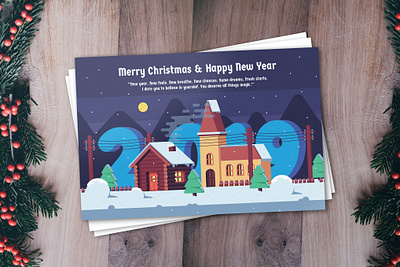 New Year Greeting Card Template card template catalog christmas clean design greeting greeting card happy holiday illustration indesign magazine new new year print printable season template vector year