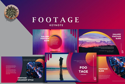 Footage Gradient - Beautiful Creative Keynote agency beautiful branding design designposter footage google google slides gradient graphic design illustration keynote multipurpose official personal pitch deck powerpoint public slides ui