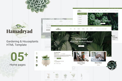 Gardening & Houseplants HTML app branding design gardening houseplants html illustration interior interior html landing page multipurpose purpose template ui ui design ux ux design web development web maintance website