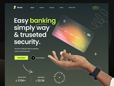 Banking Card Landing page UI app designer atm card bank website banking card banking landing page credit card finance app finance web fintech madhu mia online payment website payment gateway payment service payment website product design ui uiux web web designer website