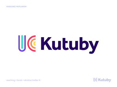 Kutuby logo design #2 abstract brand design brand identity branding design education icon learning lettermark logo logo design logofolio logotype mark monogram symbol teaching tech technology web app