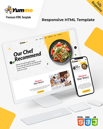 Yummo bootstrap css food business html5 responsive template