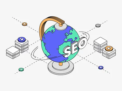 Global SEO: Pro Tips for Market Expansion branding design global illustration isometric marketing seo